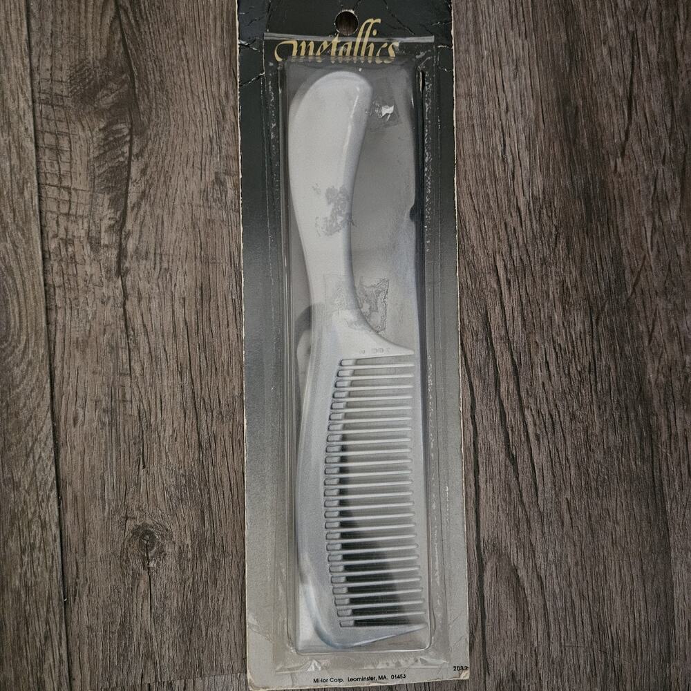 NOS Vintage Metallics By MI-LOR Comb Gray # 2033 Made in USA SEALED